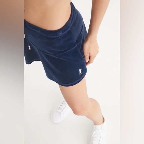 JUICY COUTURE | ✨NEW✨ Scottie Cotton Velour Mini Skirt in Regal Blue - Picture 5 of 9